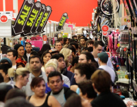 Large shopping crowd