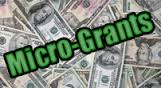 photo of micro grants text over money