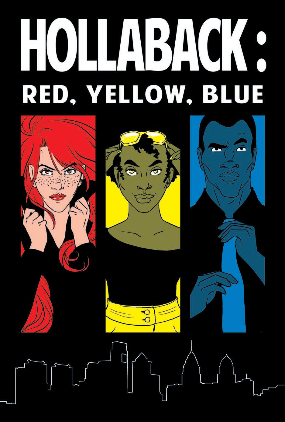 photo of Hollaback: red, yellow, blue comic
