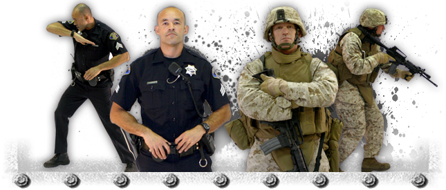 law enforcement and military banner