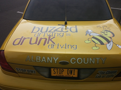 albany county car saying buzzed driving is drunk driving