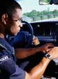 image of cop patrolling