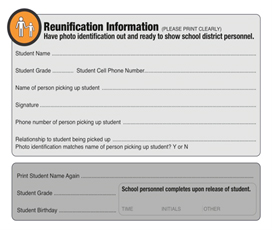 Image of Reunification Information Form