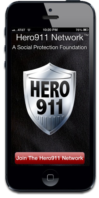 photo of the Hero911 Netwrok on a iPhone