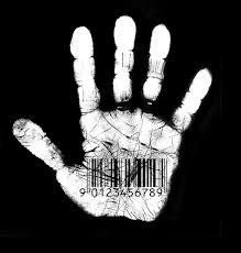 hand with barcode on it