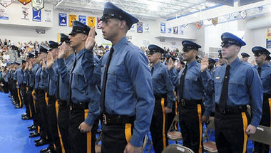 photo of officers being sworn in