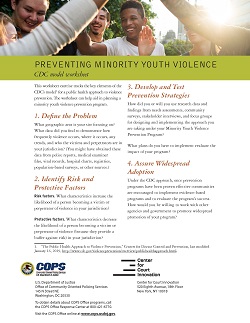Preventing Minority Youth Violence: CDC Model Worksheet