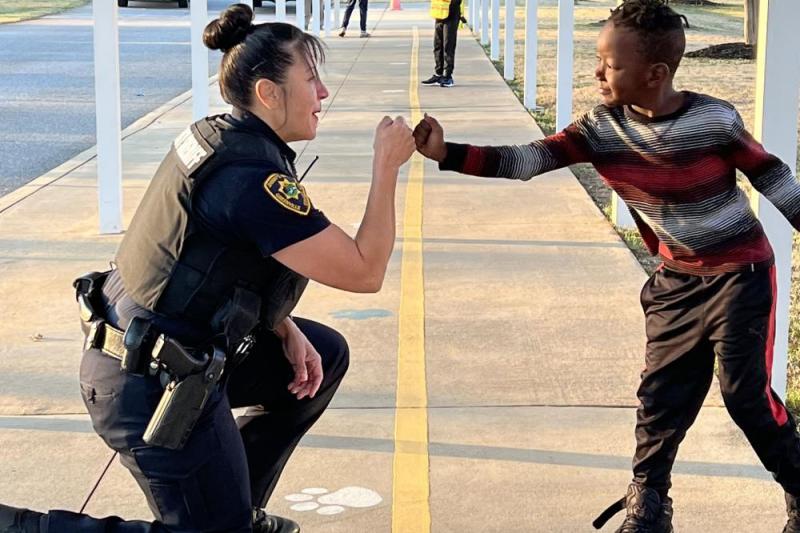 Lay Officer giving handshake