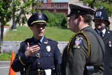 Officers' chatting before the start of the Washington Area Law Enforcement Officers' Memorial Service
